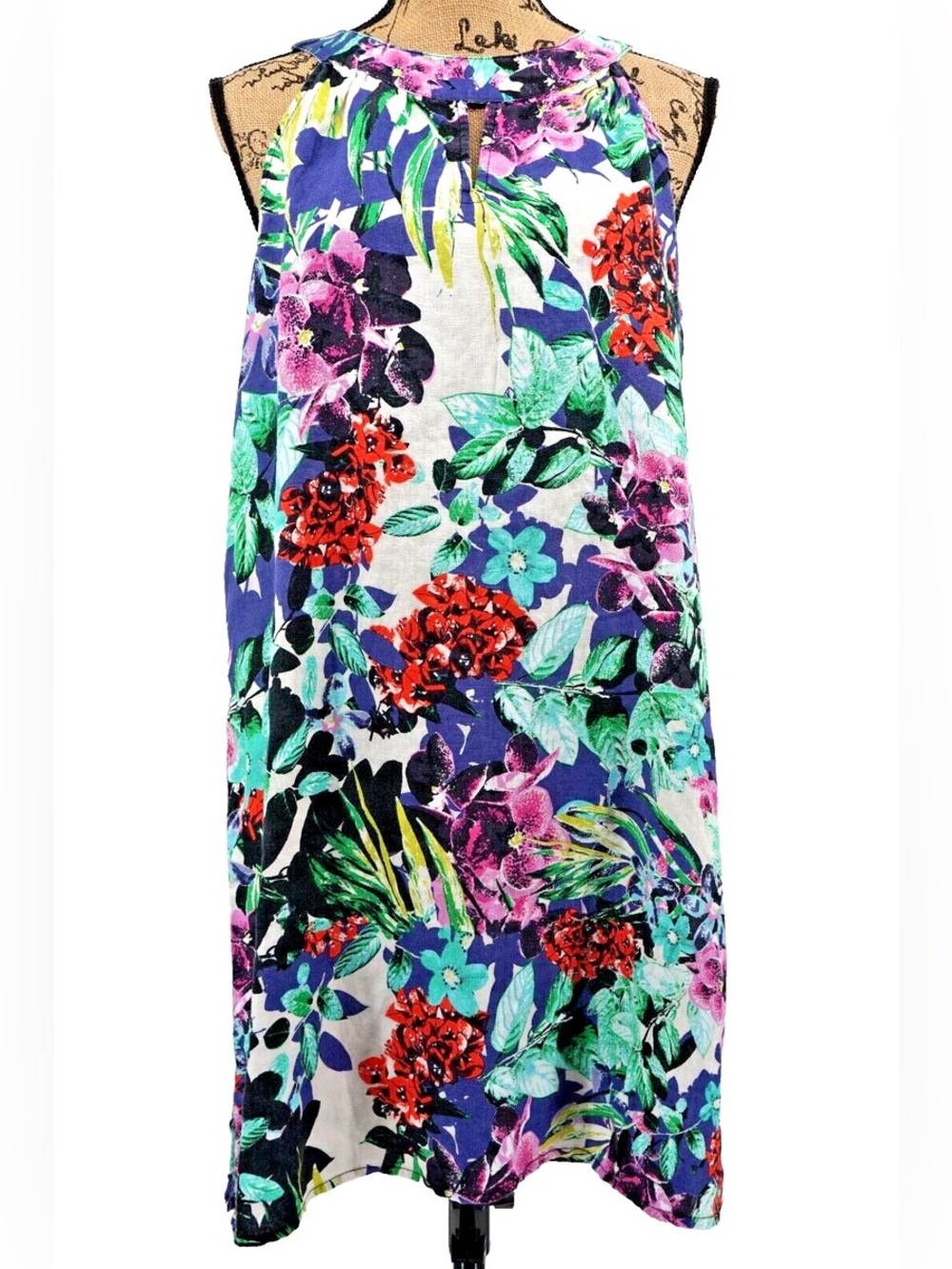 C&C California Tropical Linen Resort Wear Dress